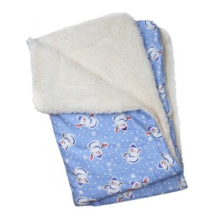 KLIPPO Klippo KBLNK059 Snowman & Snowflakes Flannel & Ultra-Plush Blanket KBLNK059